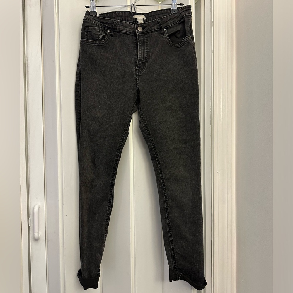 Black denim jeans